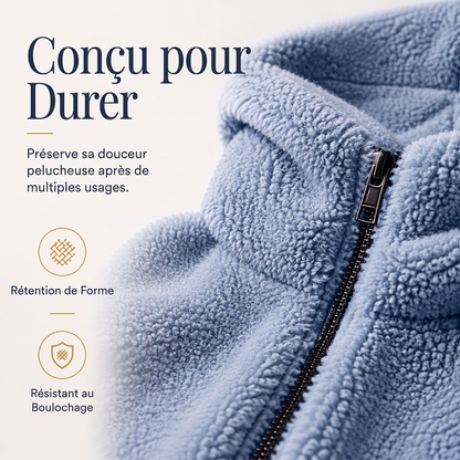 Veste décontractée à capuche et fermeture éclair chaude pour femme