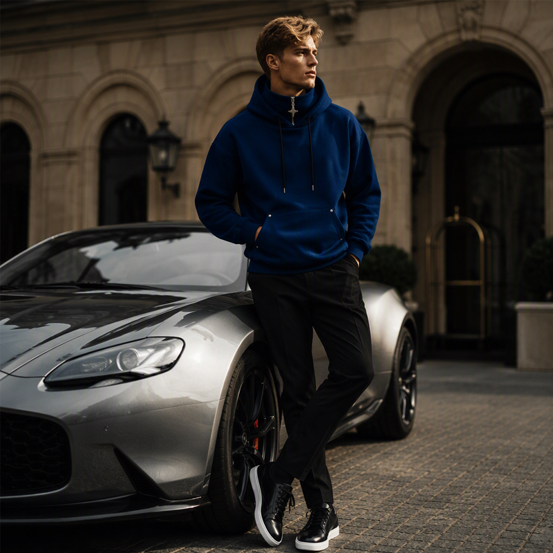 🍂 LE CASUAL DES JOURS FRAIS | Hoodie Homme à Col Montant & Coupe Ample -50 %
