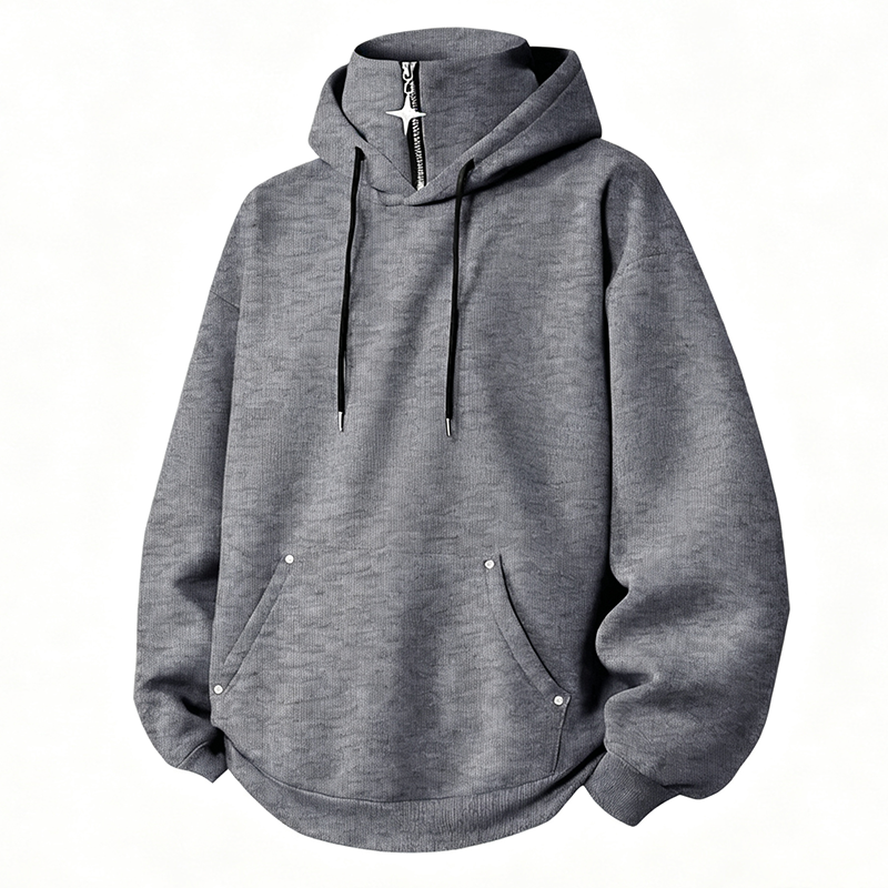 🍂 LE CASUAL DES JOURS FRAIS | Hoodie Homme à Col Montant & Coupe Ample -50 %