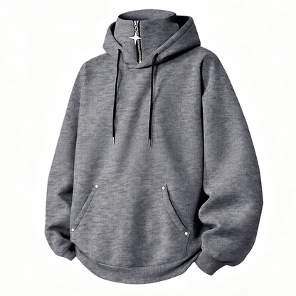 🍂 LE CASUAL DES JOURS FRAIS | Hoodie Homme à Col Montant & Coupe Ample -50 %