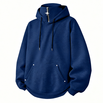 🍂 LE CASUAL DES JOURS FRAIS | Hoodie Homme à Col Montant & Coupe Ample -50 %