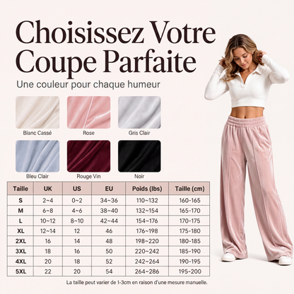 Pantalon large en velours élégant pour femme