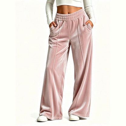 Pantalon large en velours élégant pour femme