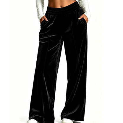 Pantalon large en velours élégant pour femme
