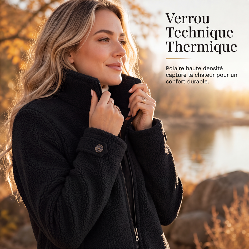 ❄️ LE COSY DE L'HIVER | Veste Femme à Col Montant & Fermeture Zippée -50 %