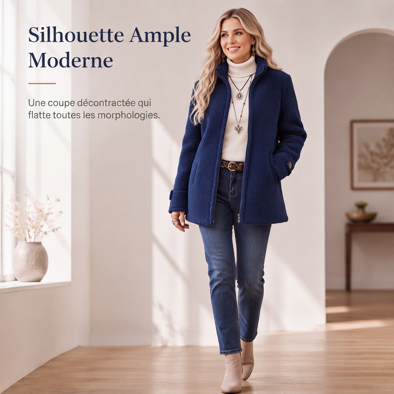 ❄️ LE COSY DE L'HIVER | Veste Femme à Col Montant & Fermeture Zippée -50 %