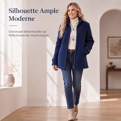 ❄️ LE COSY DE L'HIVER | Veste Femme à Col Montant & Fermeture Zippée -50 %