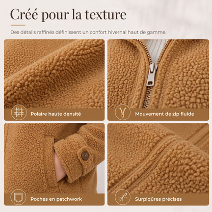 ❄️ LE COSY DE L'HIVER | Veste Femme à Col Montant & Fermeture Zippée -50 %