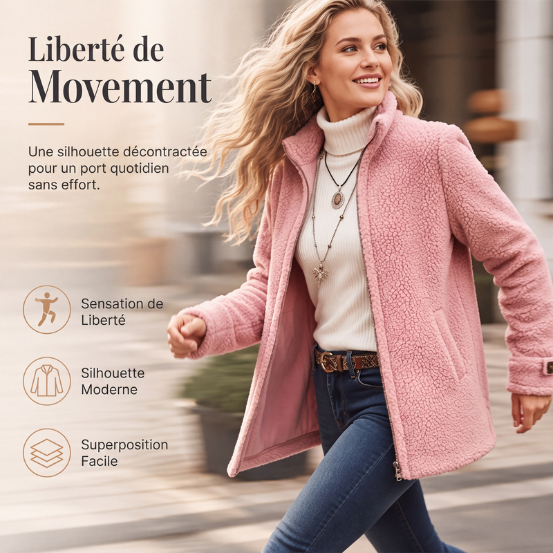 ❄️ LE COSY DE L'HIVER | Veste Femme à Col Montant & Fermeture Zippée -50 %