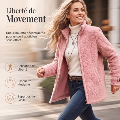 ❄️ LE COSY DE L'HIVER | Veste Femme à Col Montant & Fermeture Zippée -50 %
