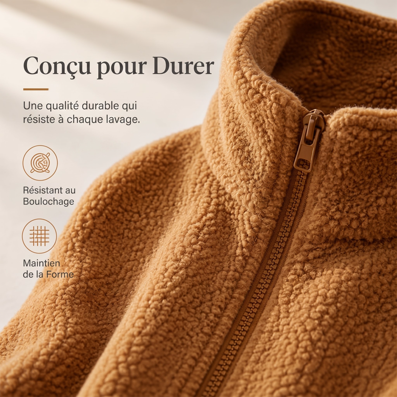 ❄️ LE COSY DE L'HIVER | Veste Femme à Col Montant & Fermeture Zippée -50 %