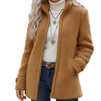 ❄️ LE COSY DE L'HIVER | Veste Femme à Col Montant & Fermeture Zippée -50 %