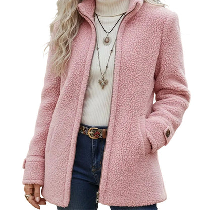 ❄️ LE COSY DE L'HIVER | Veste Femme à Col Montant & Fermeture Zippée -50 %