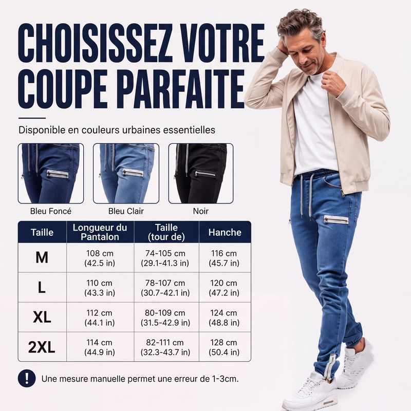 👖 LE DENIM EN MODE CASUAL | Jogger Homme en Denim Coupe Slim -50 %