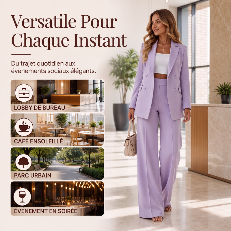 ✨ LE CHIC EN 2 PIÈCES | Ensemble Femme Blazer & Pantalon -50 %
