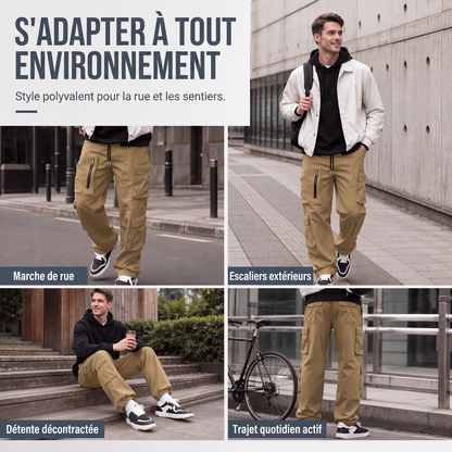 Pantalons cargo à poches multiples