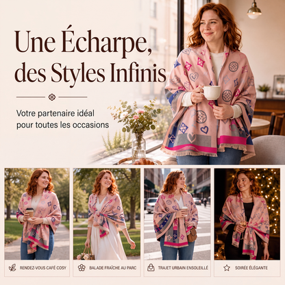 Châle enveloppant chaud d'hiver pour femme