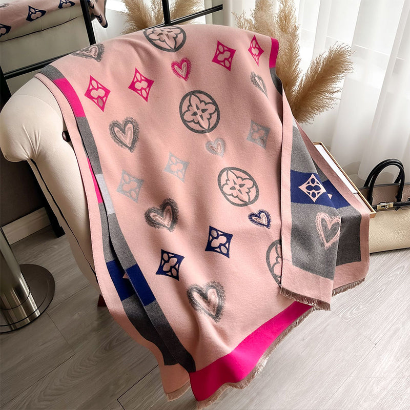 Châle enveloppant chaud d'hiver pour femme