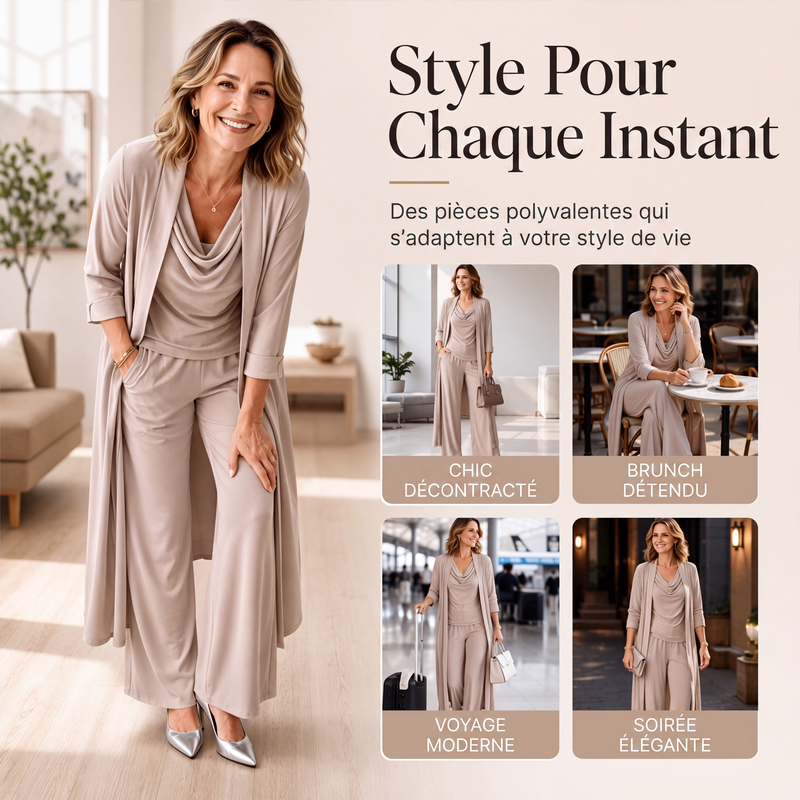 ✨ OFFRE EXCLUSIVE · -50 % | Ensemble Femme 3 Pièces Chic & Décontracté
