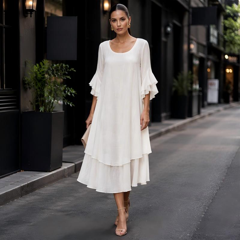 ☀️ OFFRE D'ÉTÉ · -50 % | Robe Ample à Manches Volantées