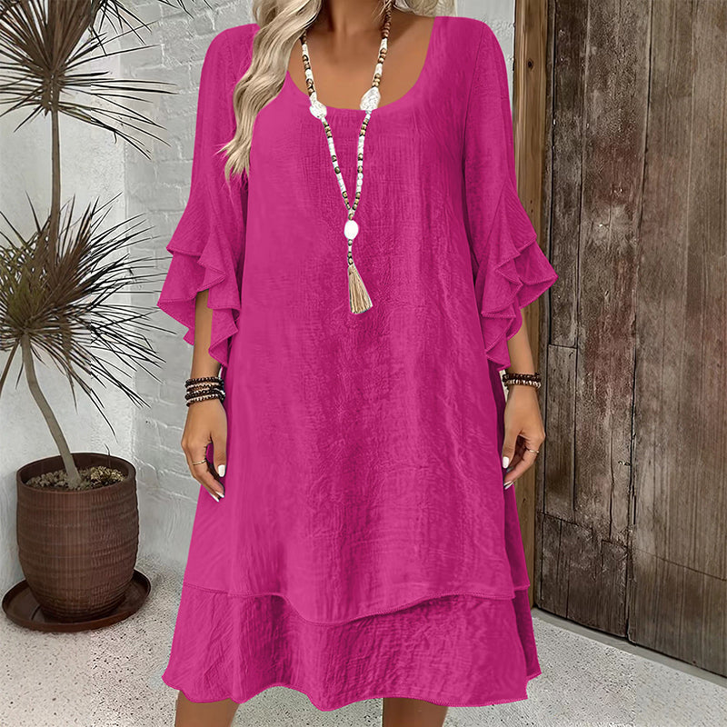 ☀️ OFFRE D'ÉTÉ · -50 % | Robe Ample à Manches Volantées