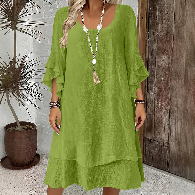 ☀️ OFFRE D'ÉTÉ · -50 % | Robe Ample à Manches Volantées