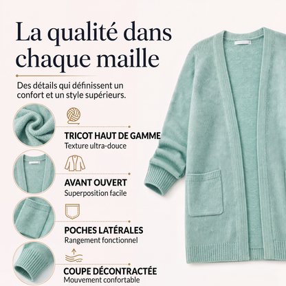 ✨ OFFRE PRIVILÈGE · -50 % | Cardigan Femme en Maille – Chic & Décontracté