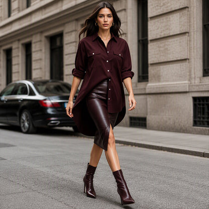✨ OFFRE PRIVILÈGE · -50 % | Robe Chemise Femme en Coton & Lin