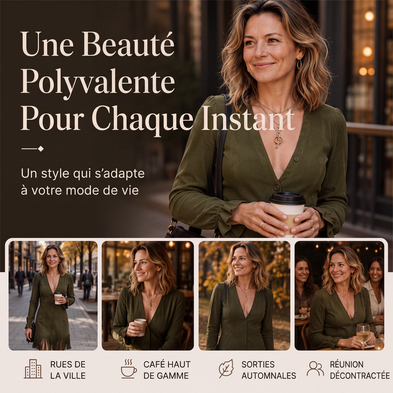 Robe femme à manches volantées et franges