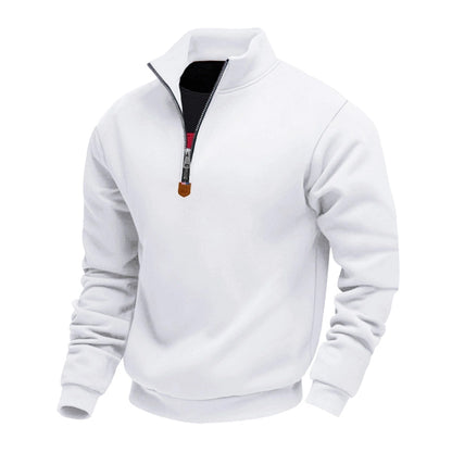 Pull à col montant et quart de zip pour homme