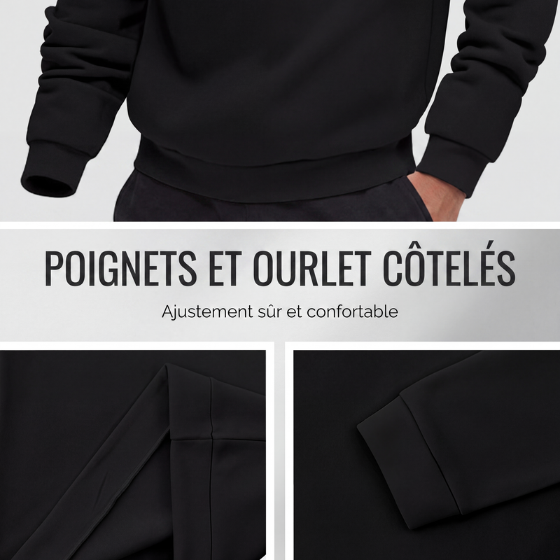 Pull à col montant et quart de zip pour homme