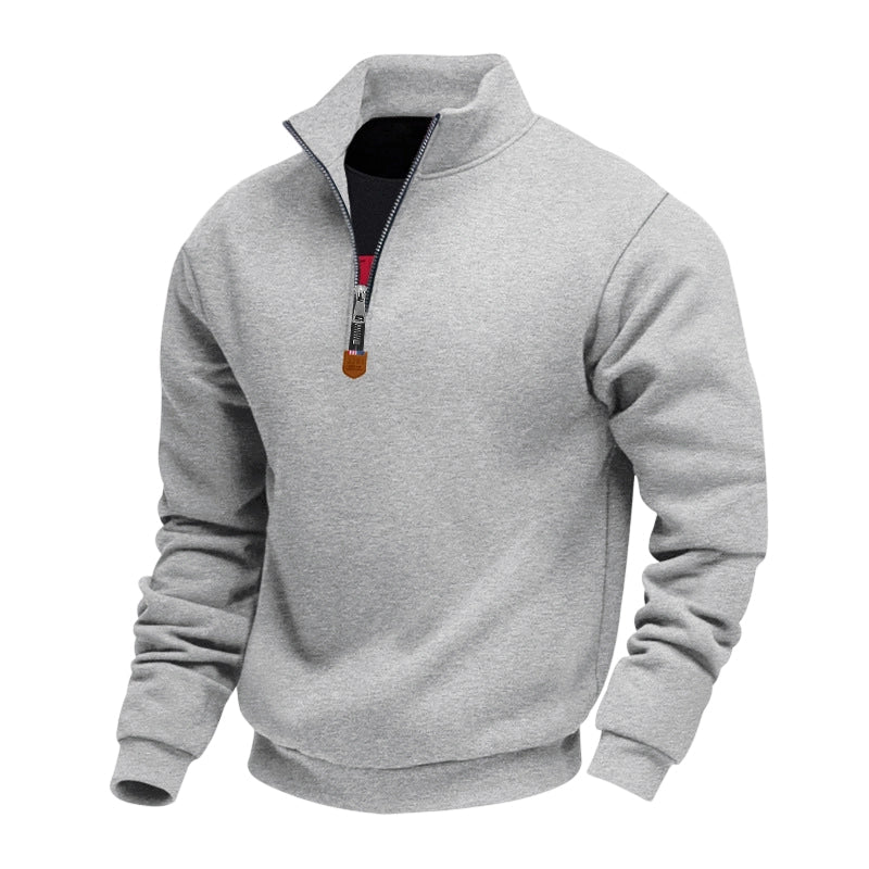 Pull à col montant et quart de zip pour homme