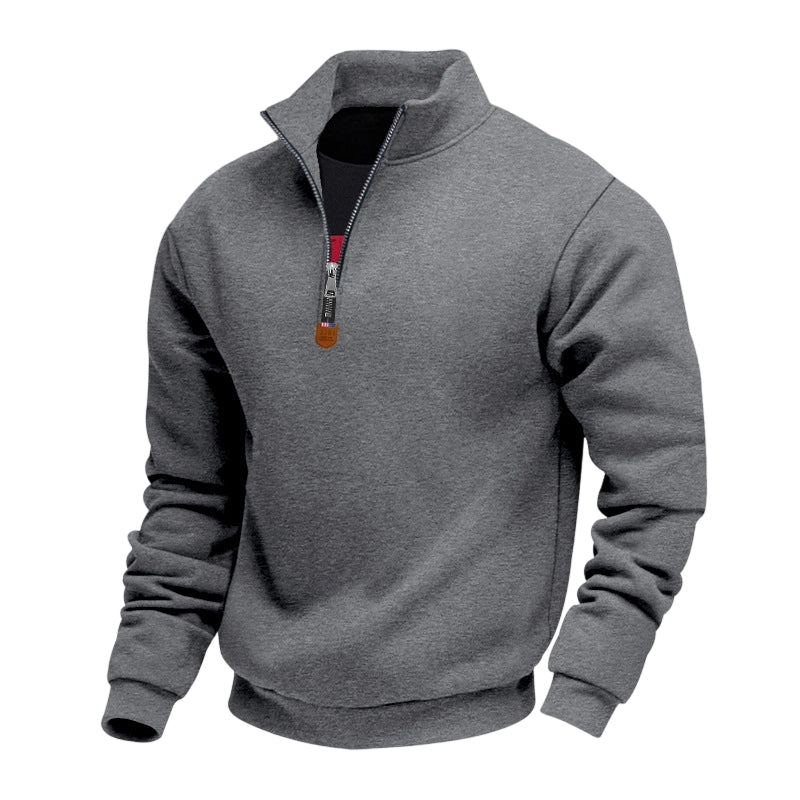 Pull à col montant et quart de zip pour homme