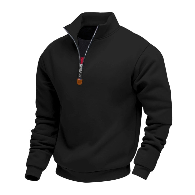 Pull à col montant et quart de zip pour homme