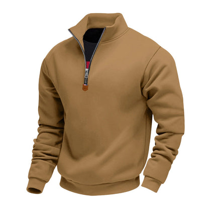 Pull à col montant et quart de zip pour homme