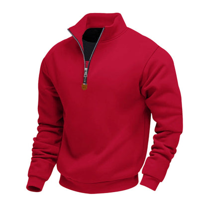 Pull à col montant et quart de zip pour homme