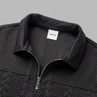 T-shirt à manches longues et demi-zip pour homme
