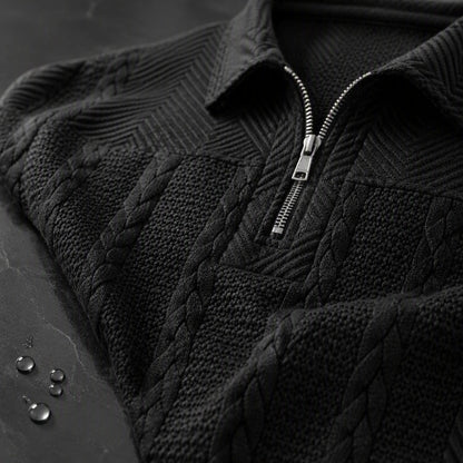T-shirt à manches longues et demi-zip pour homme