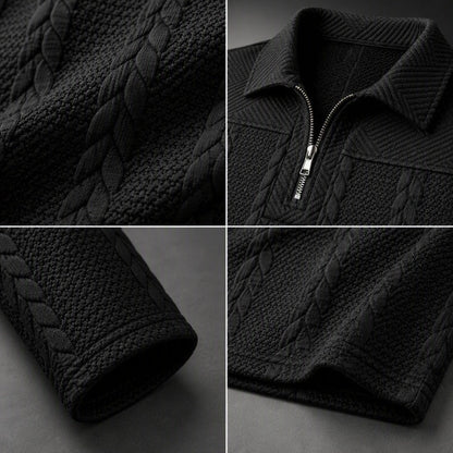 T-shirt à manches longues et demi-zip pour homme