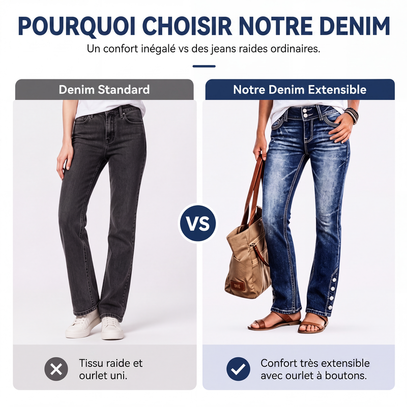 Jeans stretch ajustés pour femme
