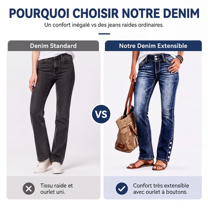 Jeans stretch ajustés pour femme