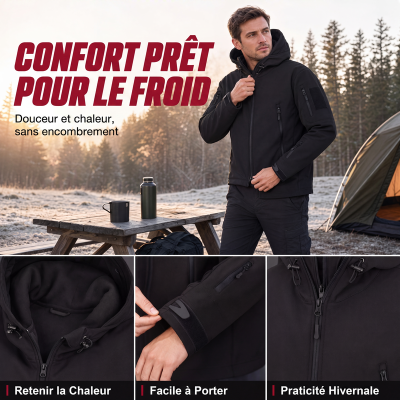 💥 Conçue pour le vent et la pluie | Veste imperméable et isolée pour homme⚡Livraison gratuite