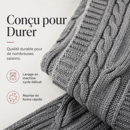 Cardigan long à capuche en maille avec poches pour femme