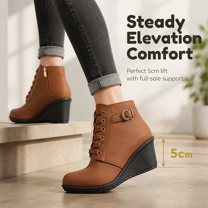 Bottines à talon compensé pour femme