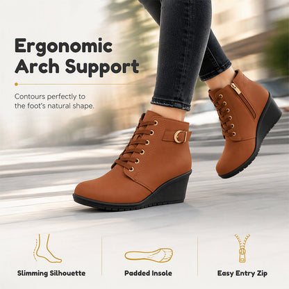 Bottines à talon compensé pour femme