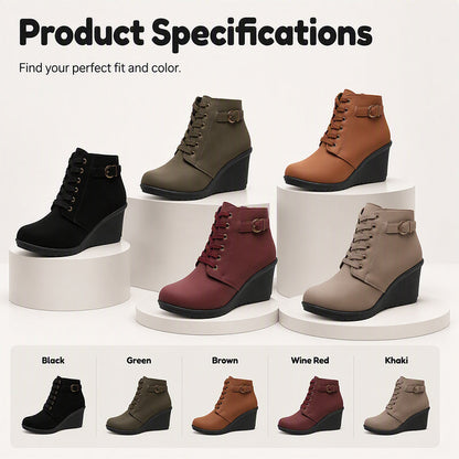 Bottines à talon compensé pour femme