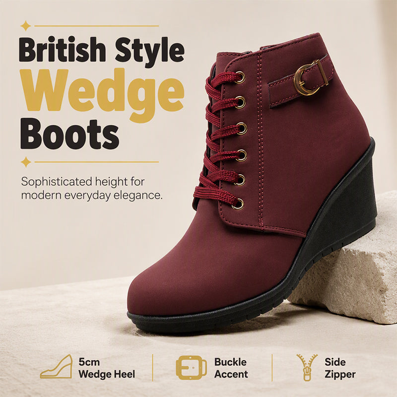 Bottines à talon compensé pour femme
