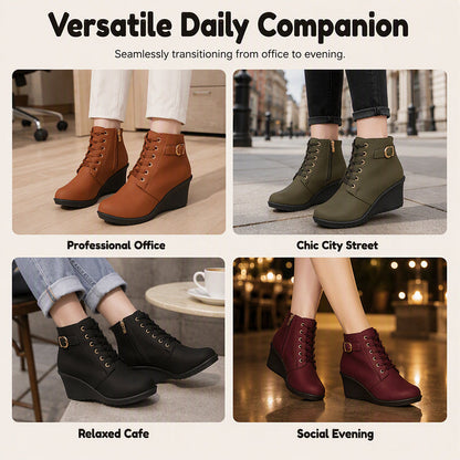 Bottines à talon compensé pour femme