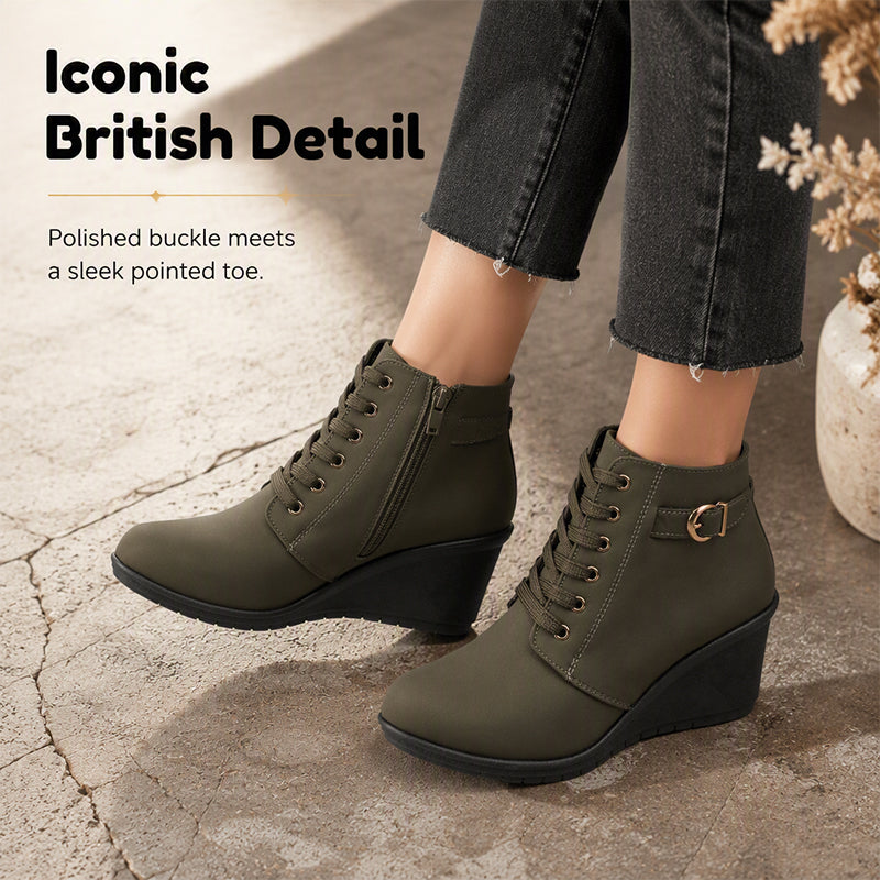 Bottines à talon compensé pour femme