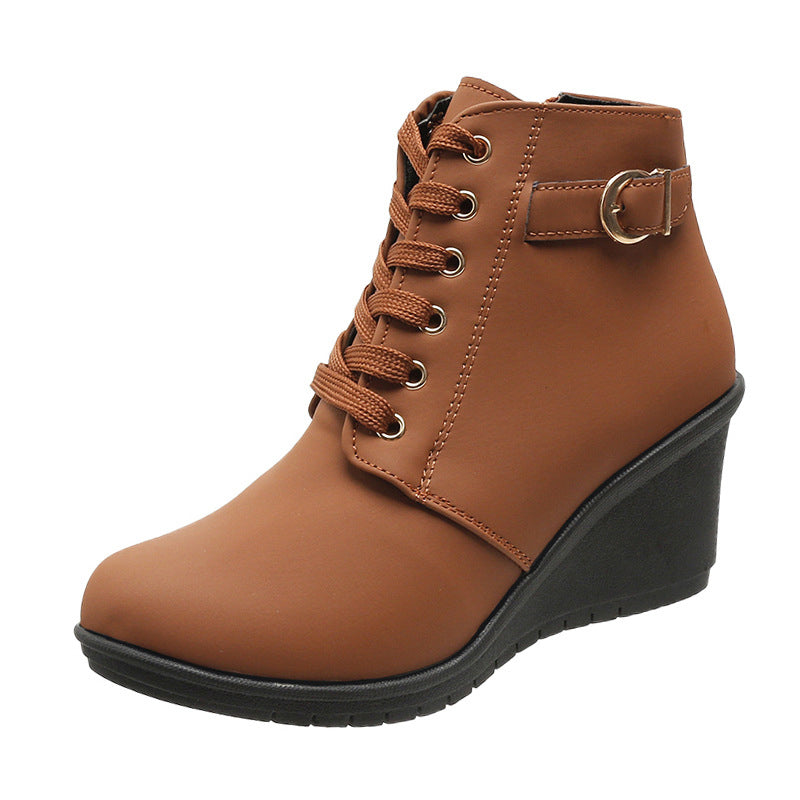 Bottines à talon compensé pour femme